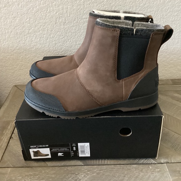 SOREL MENS ANKENY CHELSEA II WATERPROOF BOOT, size 8 - Picture 1 of 12
